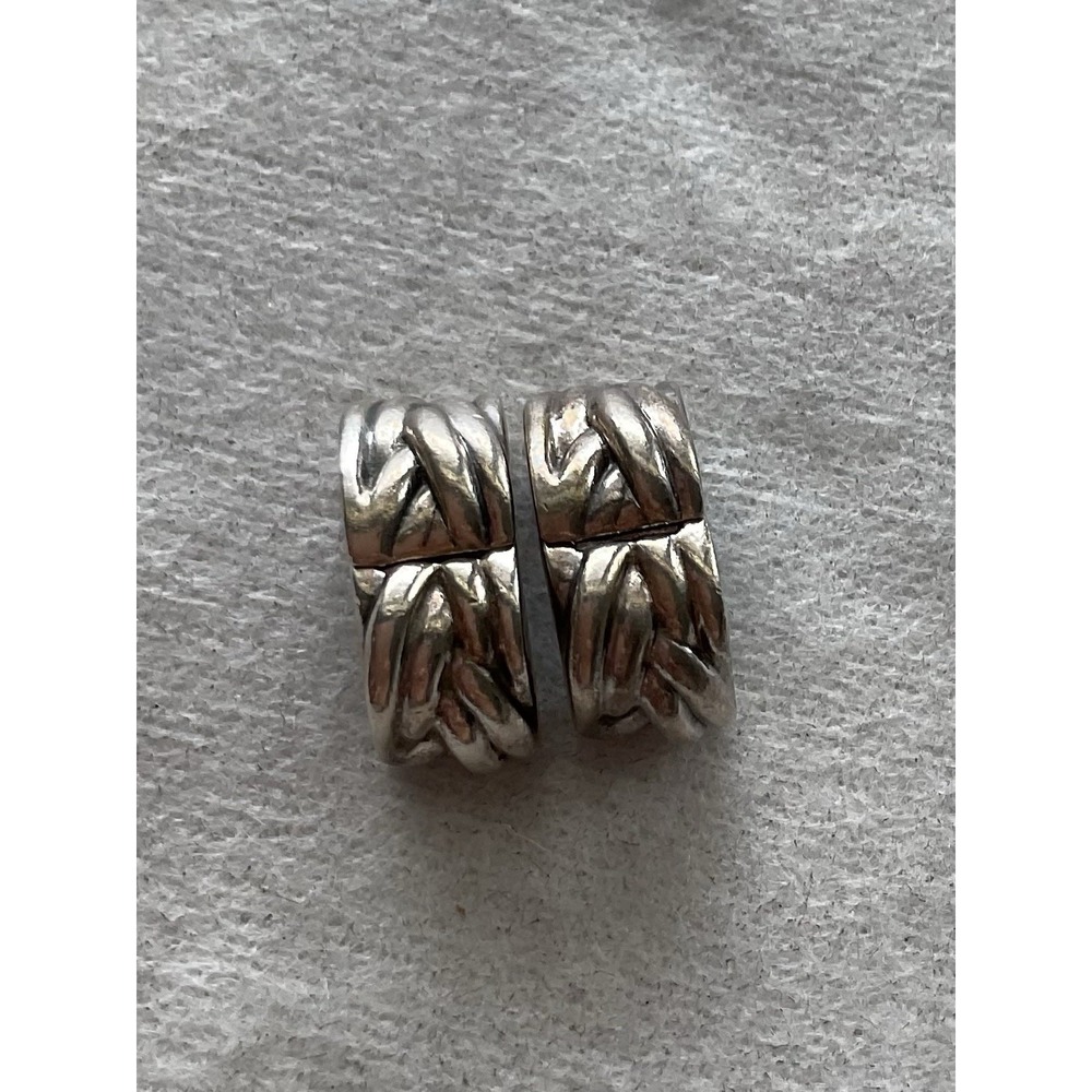 Lot Of 2 Pandora ALE 925 Sterling Silver Braided Clip Charm